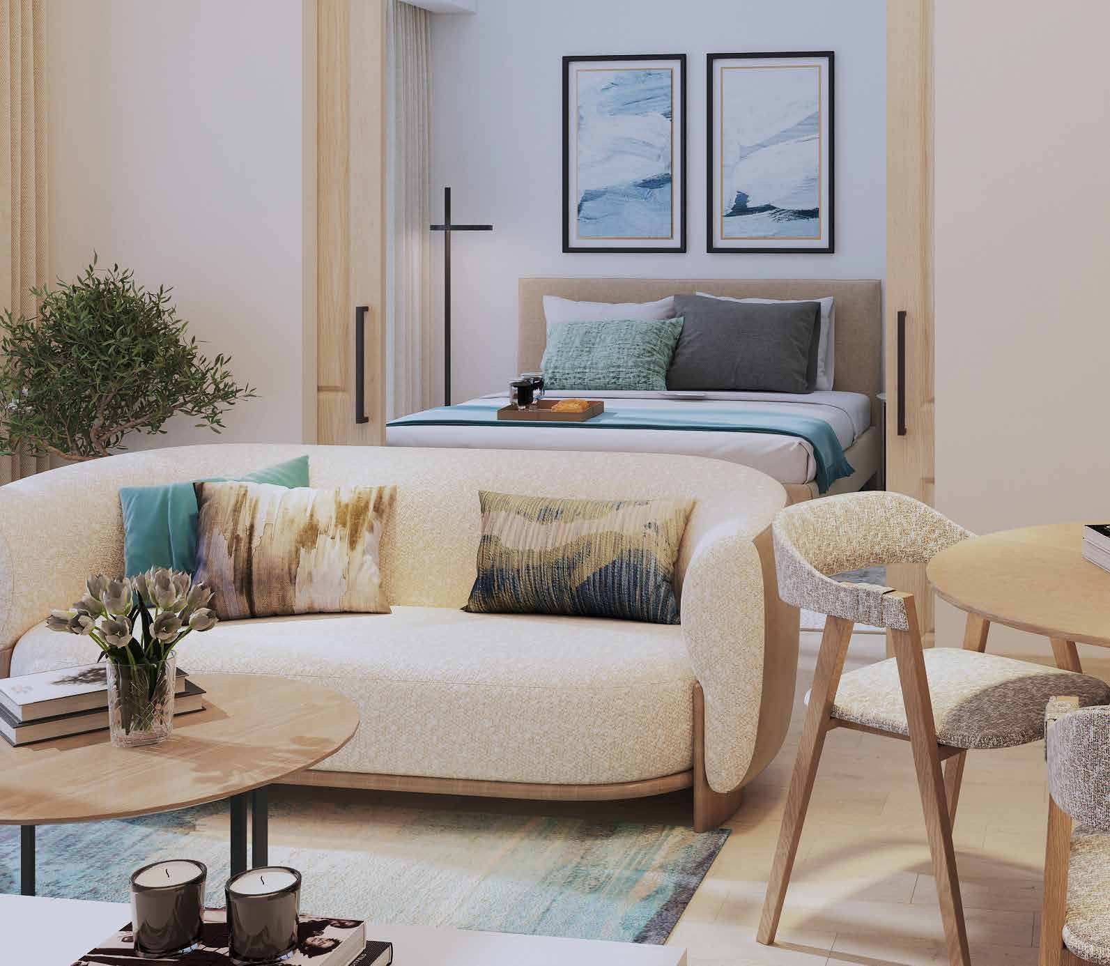 Bedroom interior of a DAMAC Lifestyle Collection apartment